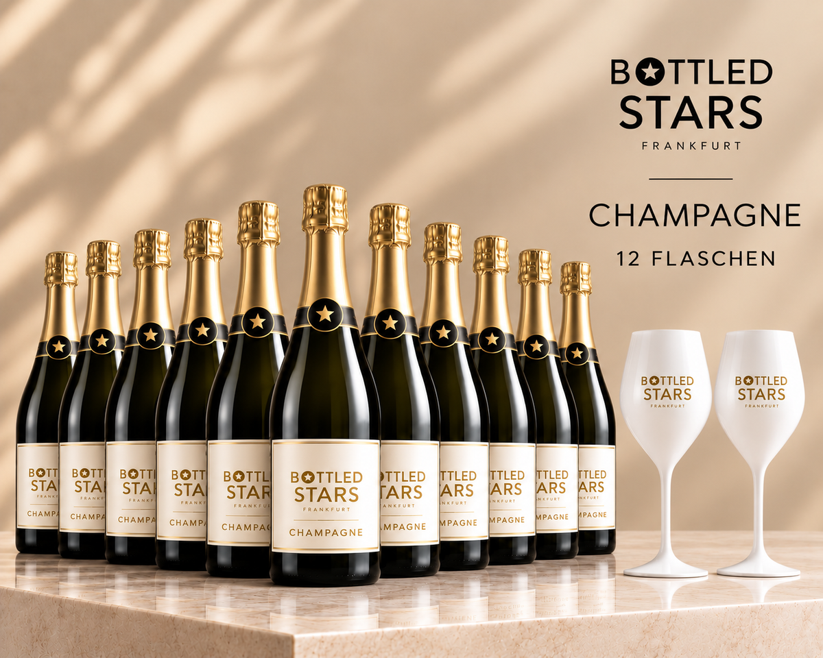 Bottled Stars Champagne – Paket mit 12 Flaschen