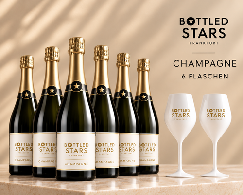 Bottled Stars Champagne – Paket mit 6 Flaschen